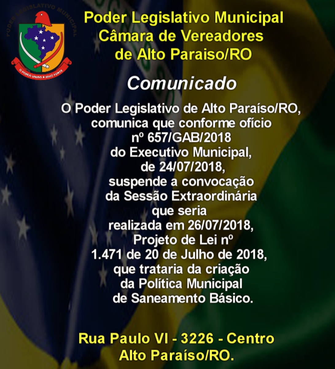 Suspensão da Sessão